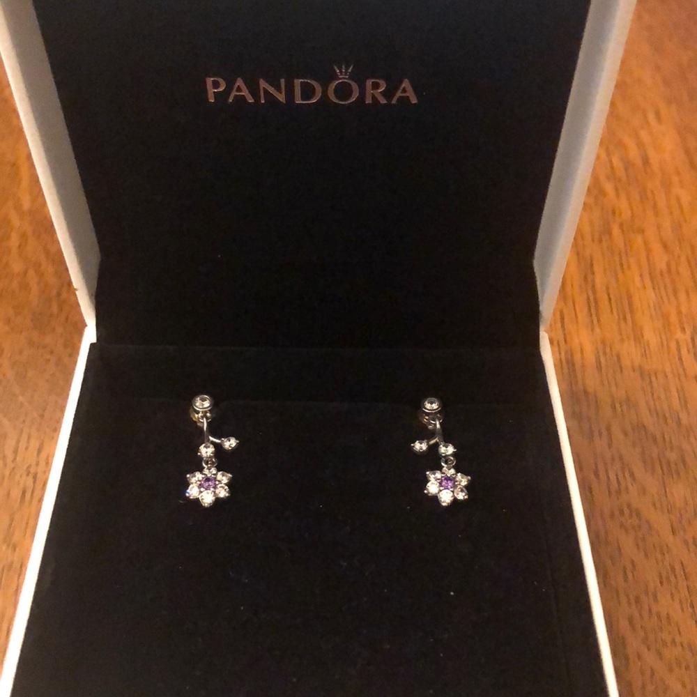 Pandora Forget Me Not drop earrings